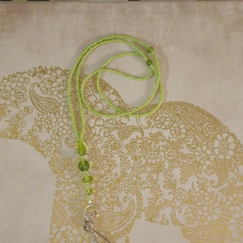Handmade Beaded ID Lanyard